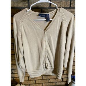 Liz Claiborne Cream Cardigan Sweater